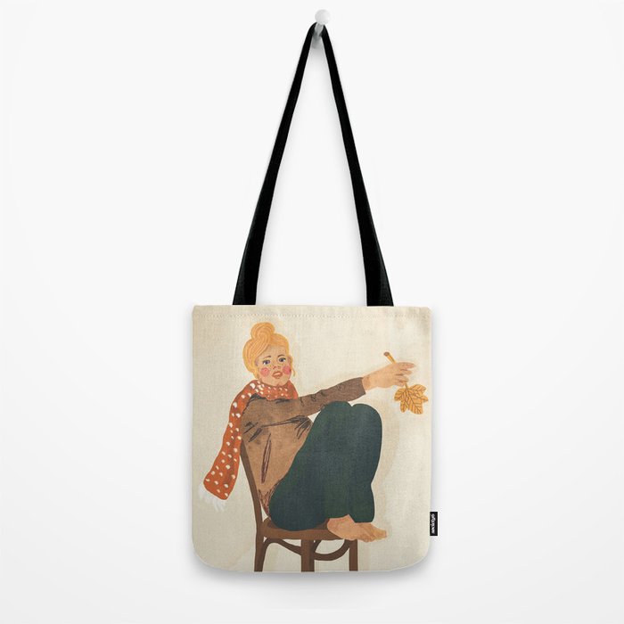 Girl who Loves Autumn Tote Bag Gallery Image 2