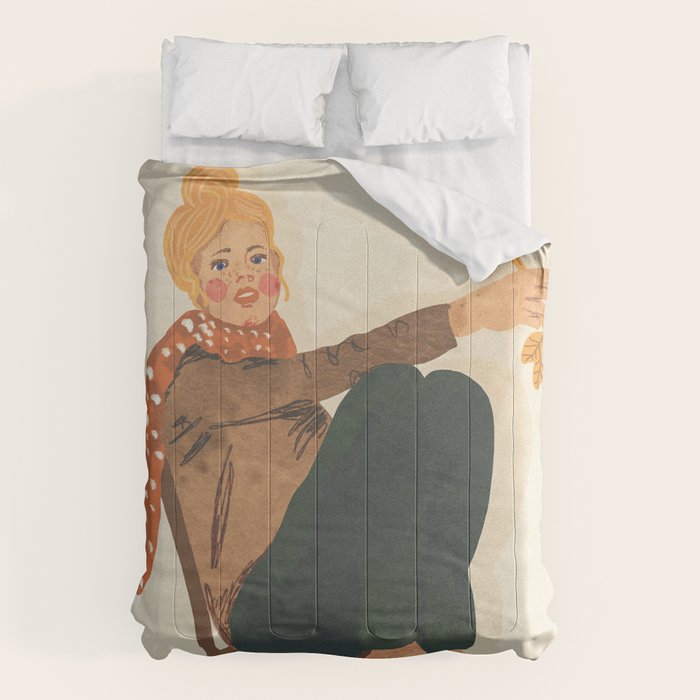 Girl who Loves Autumn Comforter Gallery Image 6