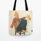 Girl who Loves Autumn Tote Bag Gallery Image 1