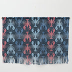 Lobster parade - navy Wall Hanging Gallery Image 1