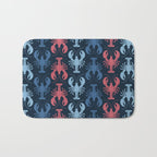 Lobster parade - navy Bath Mat Gallery Image 1
