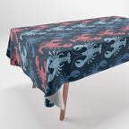 Lobster parade - navy Tablecloth Gallery Image 1