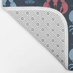 Lobster parade - navy Bath Mat Gallery Image 2