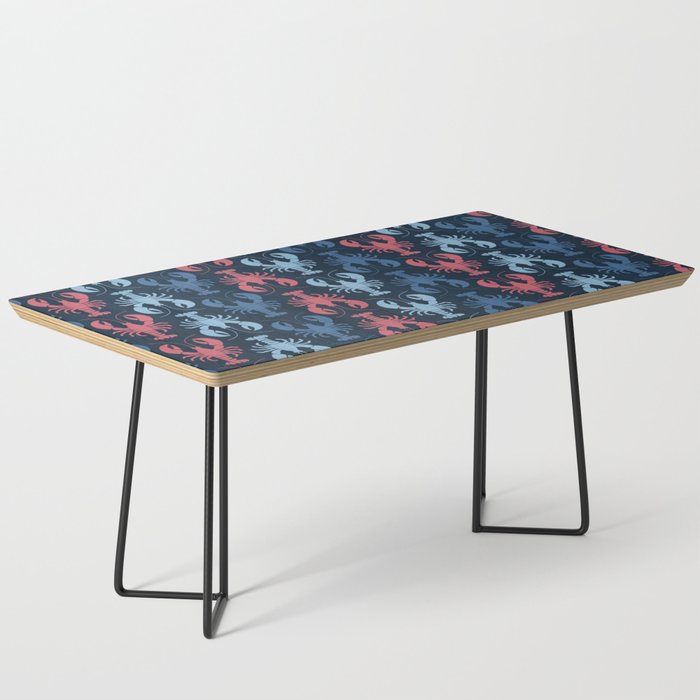 Lobster parade - navy Coffee Table Gallery Image 1