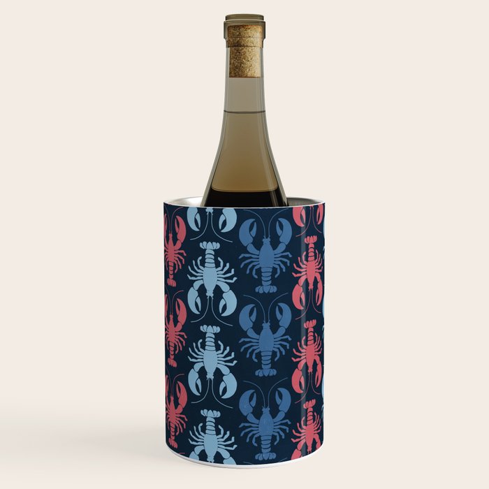 Lobster parade - navy Wine Chiller Gallery Image 2