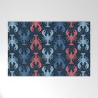 Lobster parade - navy Welcome Mat Gallery Image 1