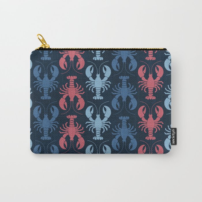 Lobster parade - navy Carry All Pouch Gallery Image 1