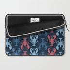Lobster parade - navy Laptop Sleeve Gallery Image 2