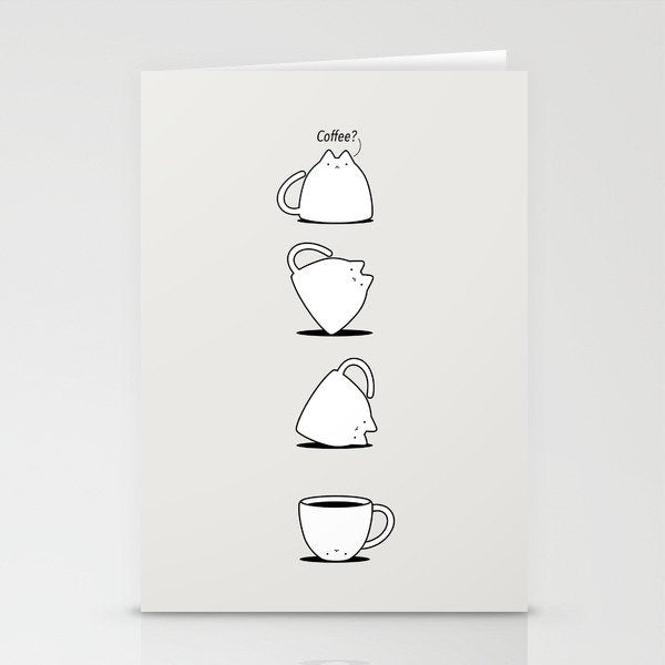 Coffee Cat 3: Coffee? Stationery Card Gallery Image 1