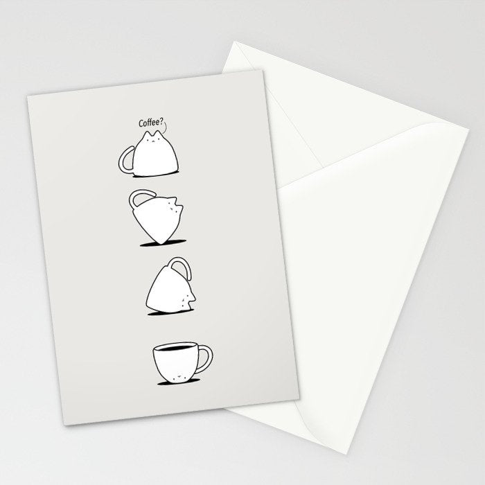 Coffee Cat 3: Coffee? Stationery Card Gallery Image 2