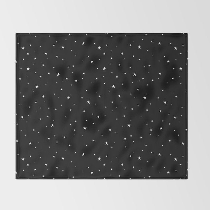 Tiny Stars Dark Throw Blanket Gallery Image 2