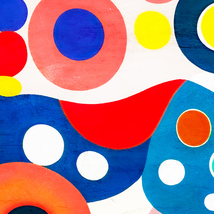 Circles: Colorful Mid Century Abstraction Coffee Mug Gallery Image 2