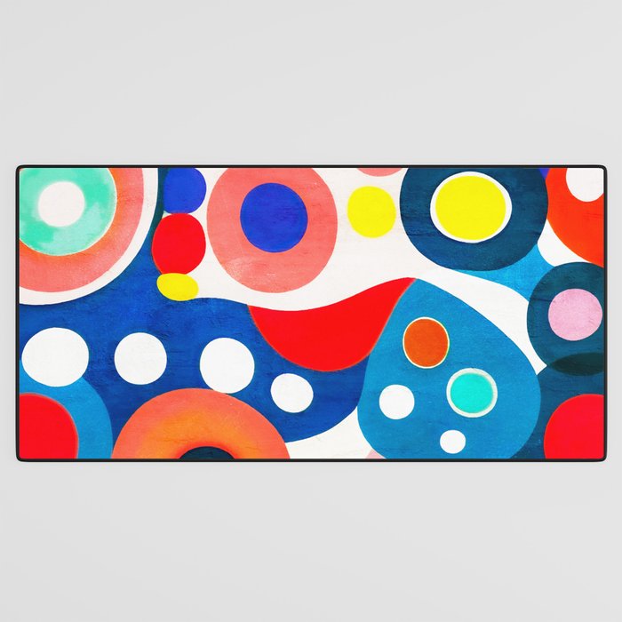 Circles: Colorful Mid Century Abstraction Desk Mat Gallery Image 3