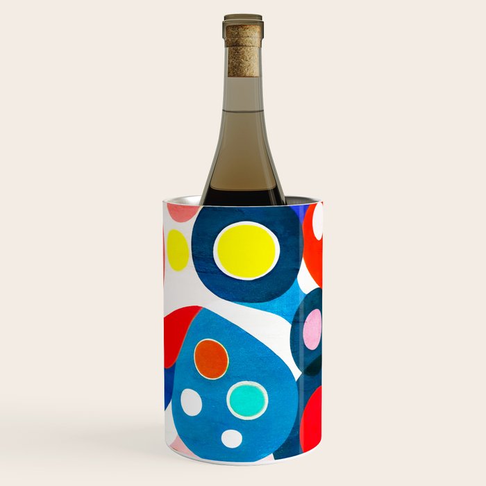 Circles: Colorful Mid Century Abstraction Wine Chiller Gallery Image 3