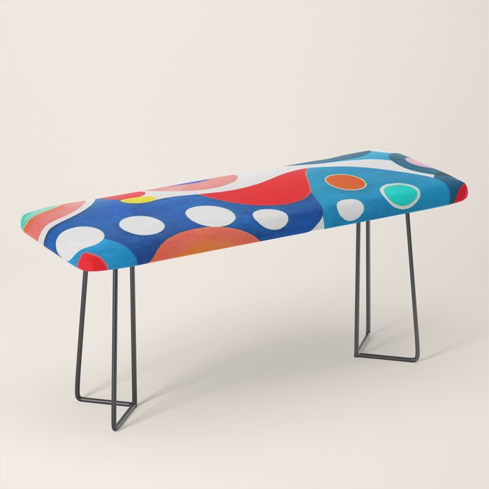 Circles: Colorful Mid Century Abstraction Bench Gallery Image 1