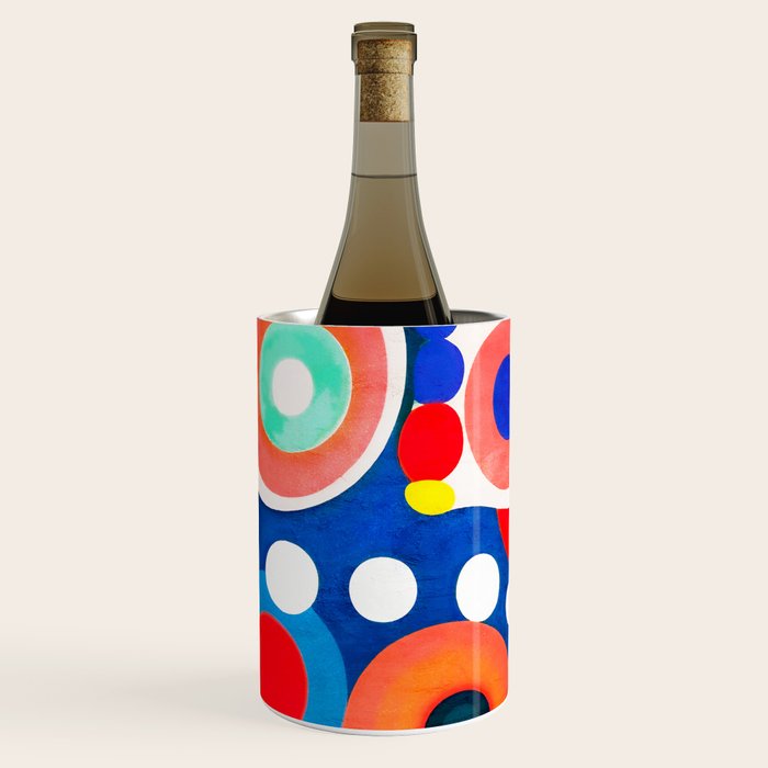 Circles: Colorful Mid Century Abstraction Wine Chiller Gallery Image 2