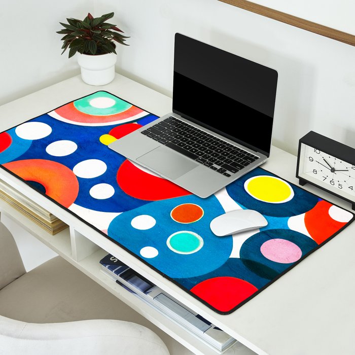 Circles: Colorful Mid Century Abstraction Desk Mat Gallery Image 2