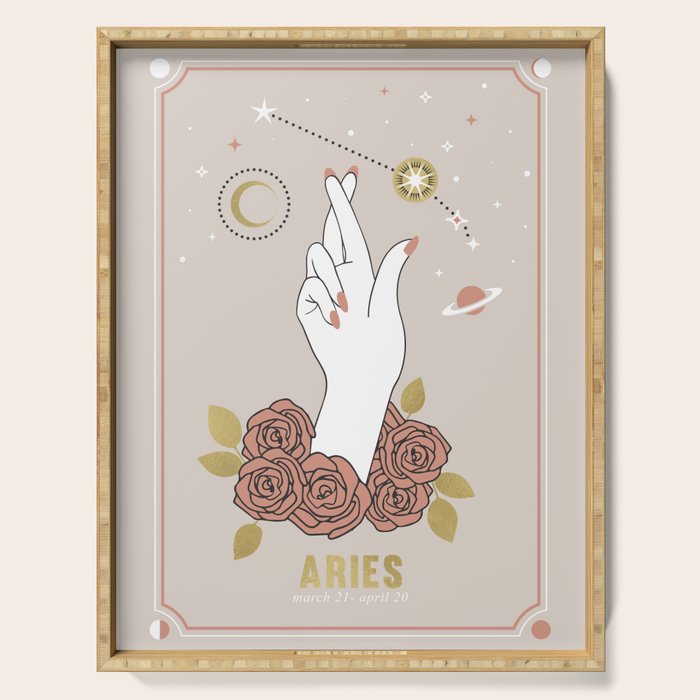 Aries Zodiac Series Serving Tray Gallery Image 1