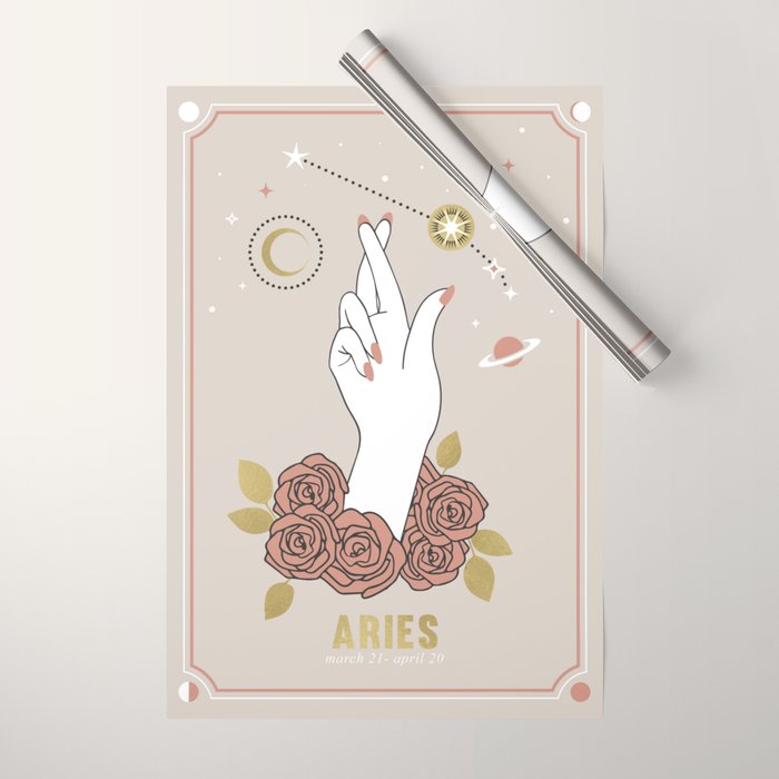 Aries Zodiac Series Wrapping Paper Gallery Image 1
