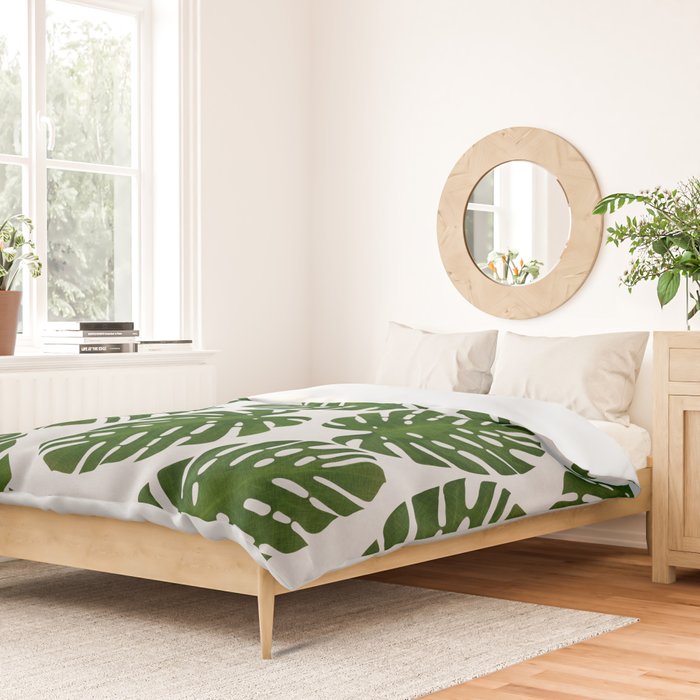 Monstera Leaf III Duvet Cover Gallery Image 2