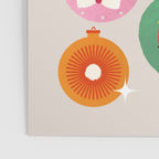 Christmas Tree Retro Ornaments Poster Gallery Image 3