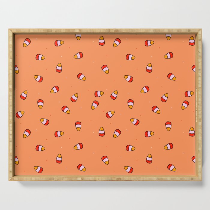 Candy Corn Print Serving Tray Gallery Image 1