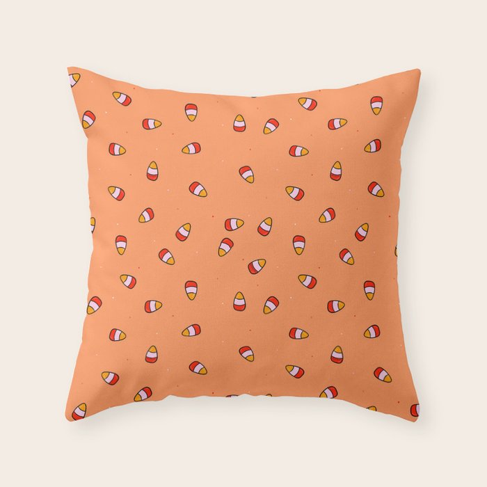 Candy Corn Print Throw Pillow Gallery Image 6