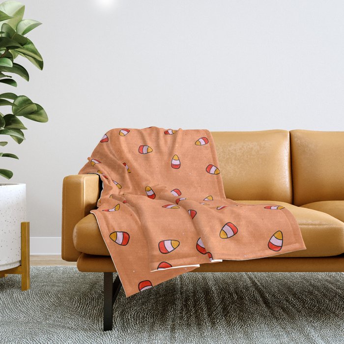 Candy Corn Print Throw Blanket Gallery Image 1
