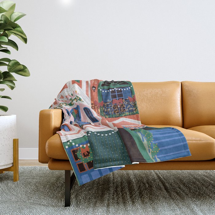 Christmas lights Throw Blanket Gallery Image 1