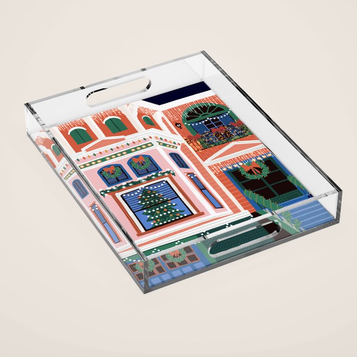 Christmas lights Acrylic Tray Gallery Image 1