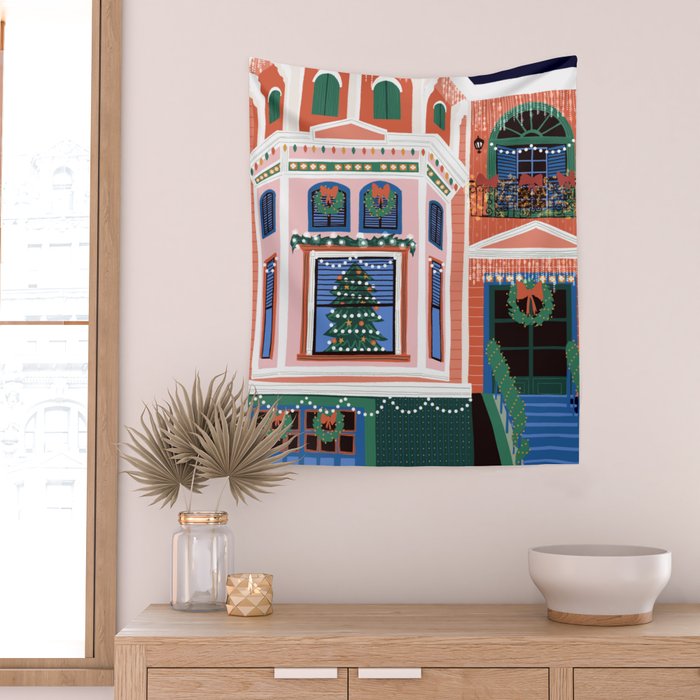 Christmas lights Wall Tapestry Gallery Image 2