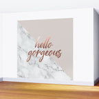 Hello Gorgeous, Rose Gold, Pink, Marble Wall Mural Gallery Image 2