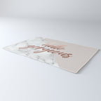 Hello Gorgeous, Rose Gold, Pink, Marble Rug Gallery Image 3