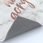 Hello Gorgeous, Rose Gold, Pink, Marble Rug Gallery Image 4