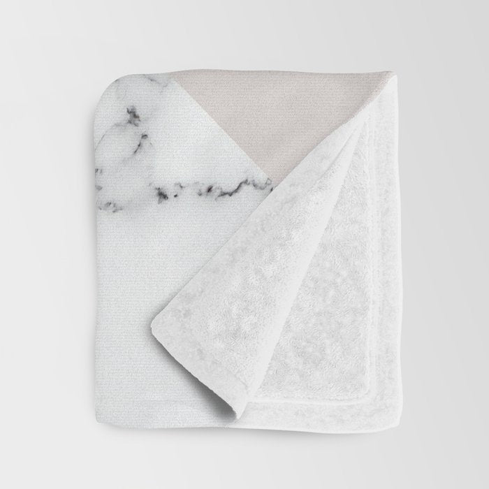 Hello Gorgeous, Rose Gold, Pink, Marble Throw Blanket Gallery Image 3