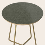 boho triangle stripes - olive green Side Table Gallery Image 2