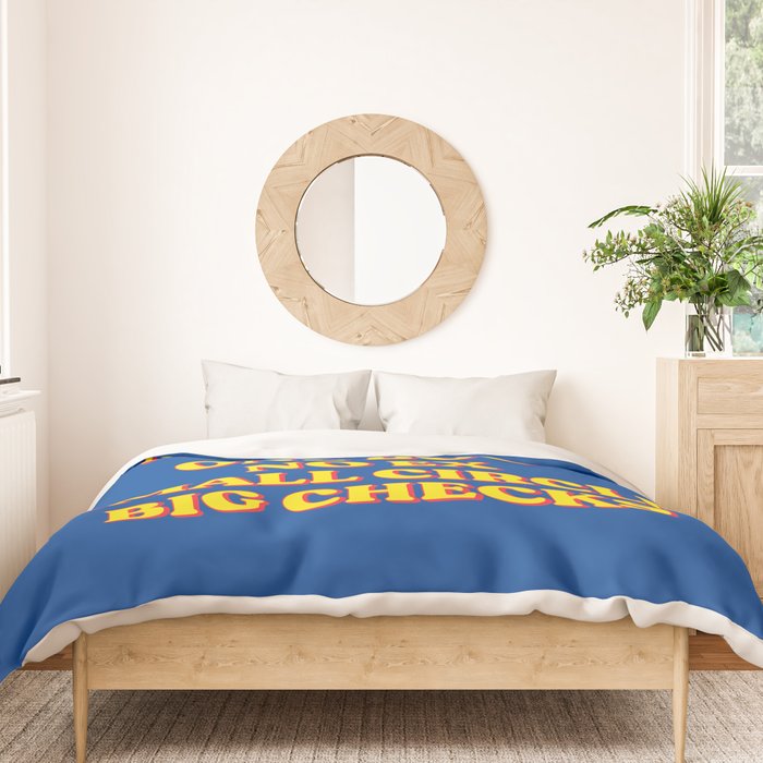 Good Sex, No Stress, One Boo, No Ex, Small Circle, Big Checks Duvet Cover Gallery Image 3