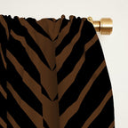 Palm Leaf Pattern - Dark Earthy Window Curtain Gallery Image 2