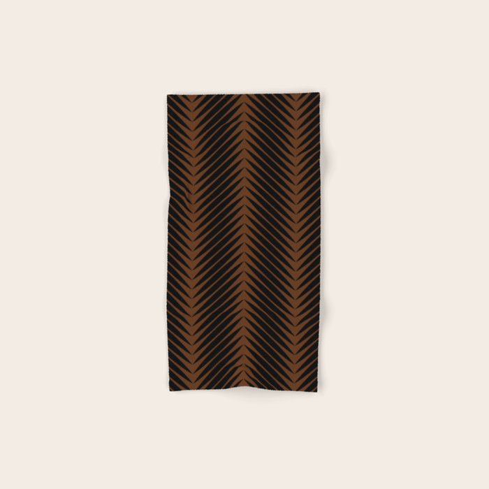 Palm Leaf Pattern - Dark Earthy Towels Gallery Image 1