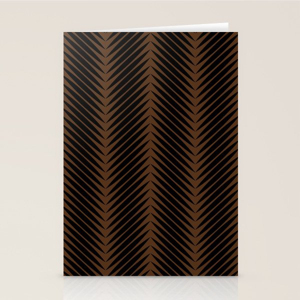 Palm Leaf Pattern - Dark Earthy Stationery Card Gallery Image 2