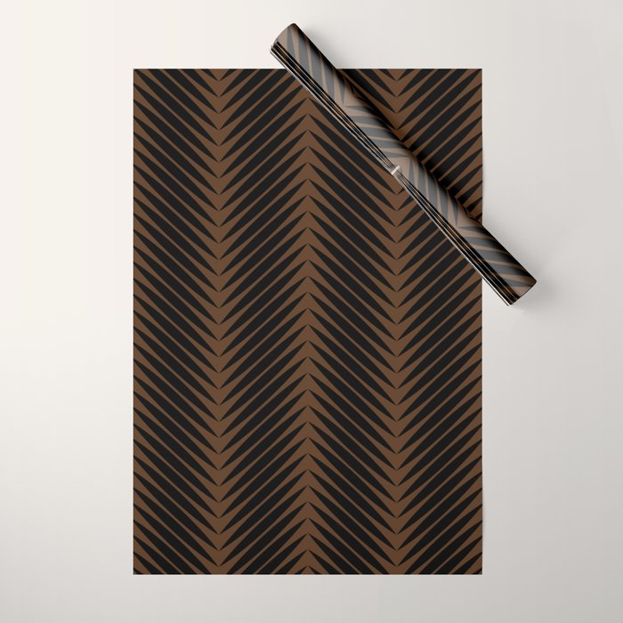 Palm Leaf Pattern - Dark Earthy Wrapping Paper Gallery Image 1