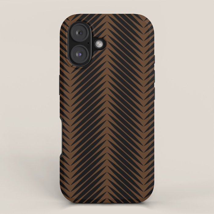 Palm Leaf Pattern - Dark Earthy iPhone Case Gallery Image 1