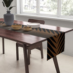 Palm Leaf Pattern - Dark Earthy Table Runner Gallery Image 2
