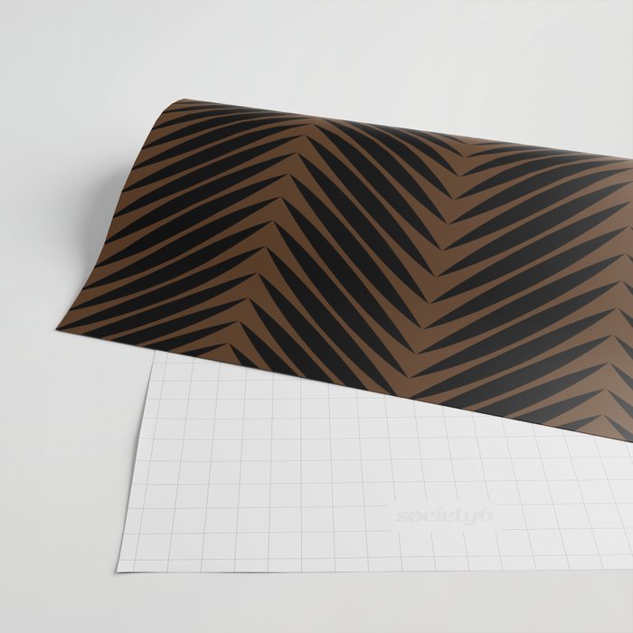Palm Leaf Pattern - Dark Earthy Wrapping Paper Gallery Image 2