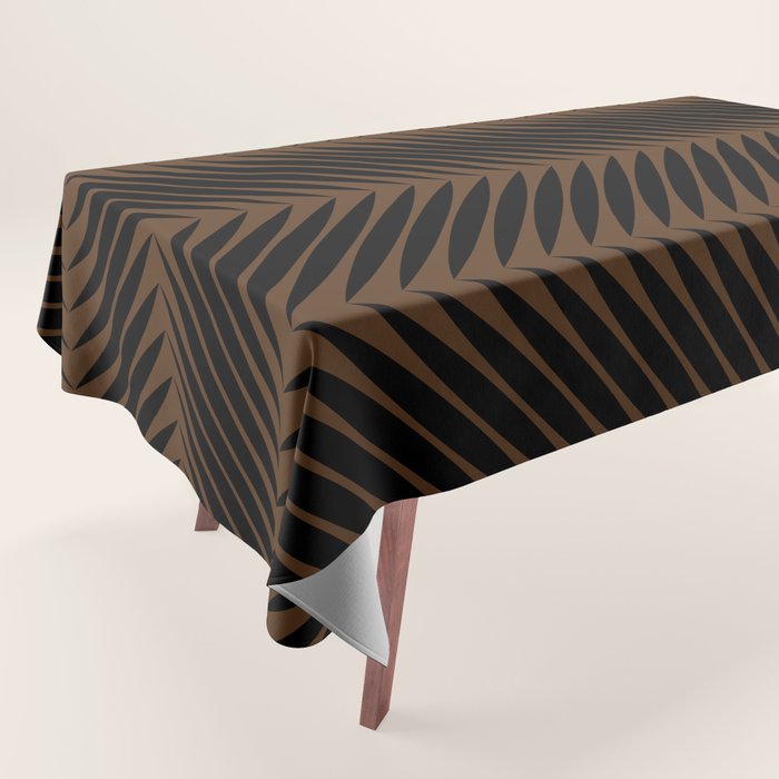 Palm Leaf Pattern - Dark Earthy Tablecloth Gallery Image 1