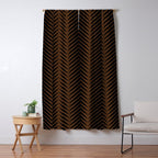 Palm Leaf Pattern - Dark Earthy Window Curtain Gallery Image 5