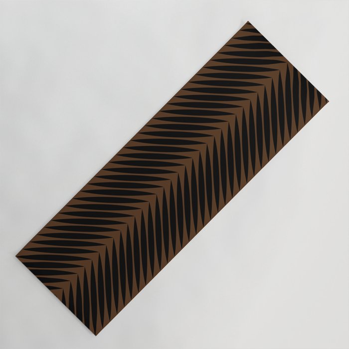 Palm Leaf Pattern - Dark Earthy Yoga Mat Gallery Image 1