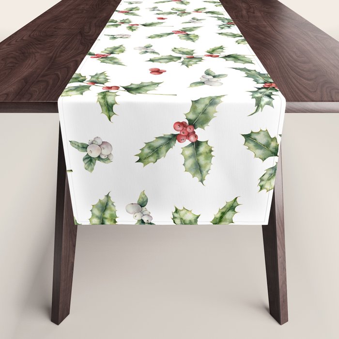 Christmas Holly Table Runner Gallery Image 1
