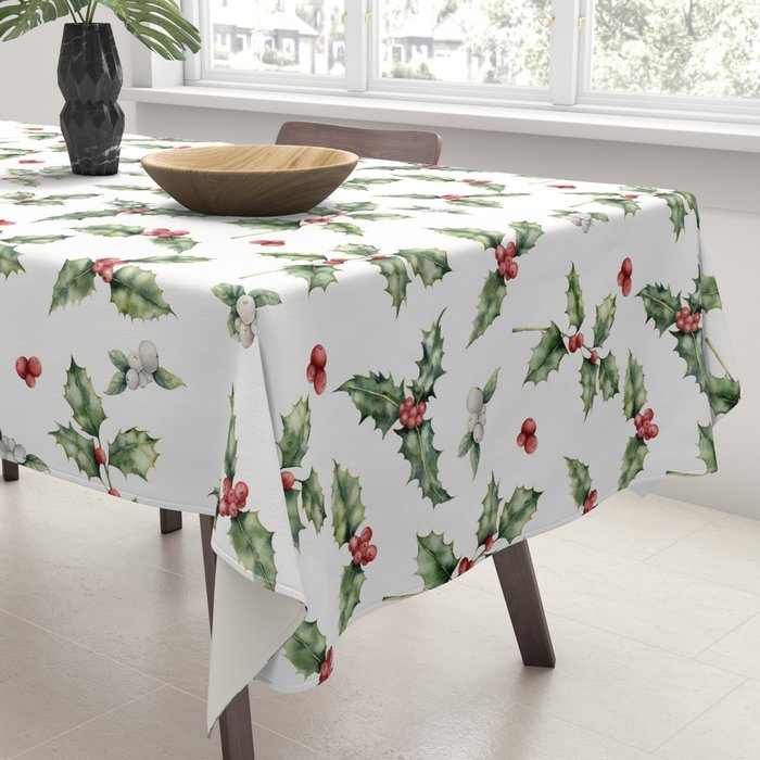 Christmas Holly Tablecloth Gallery Image 3