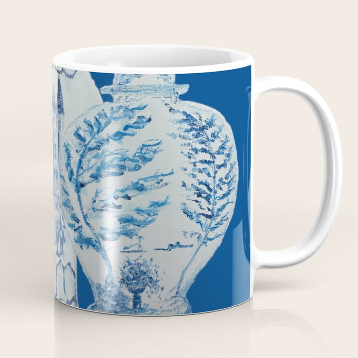 4 Four 4 Blue and White Ginger Jars  Coffee Mug Gallery Image 1